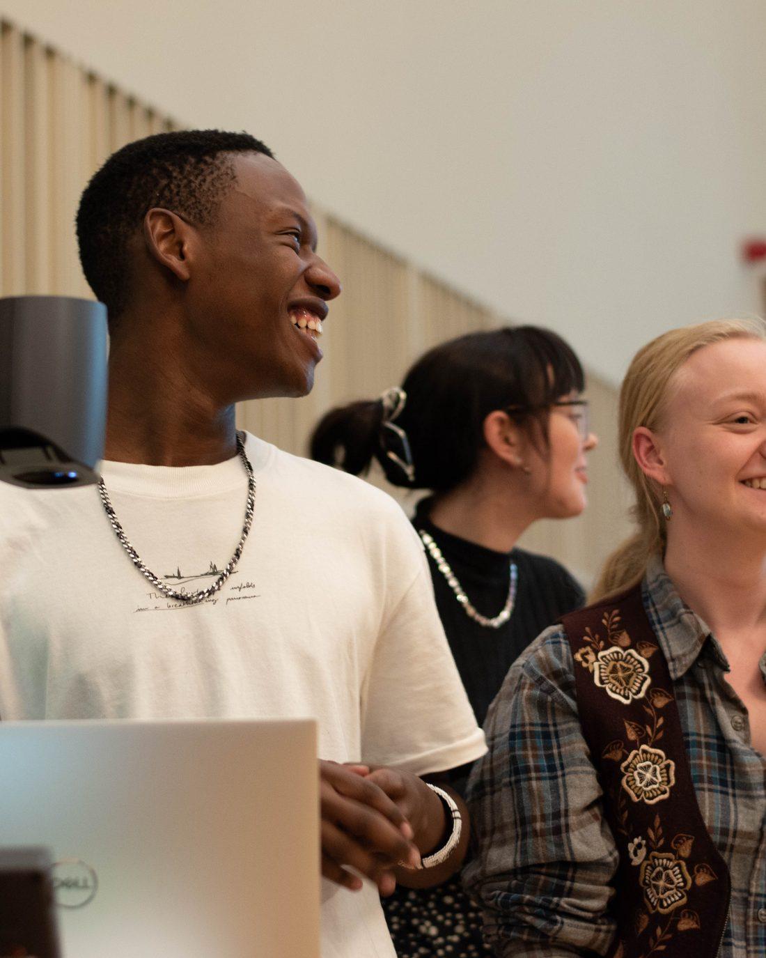EUDU members laughing between rounds