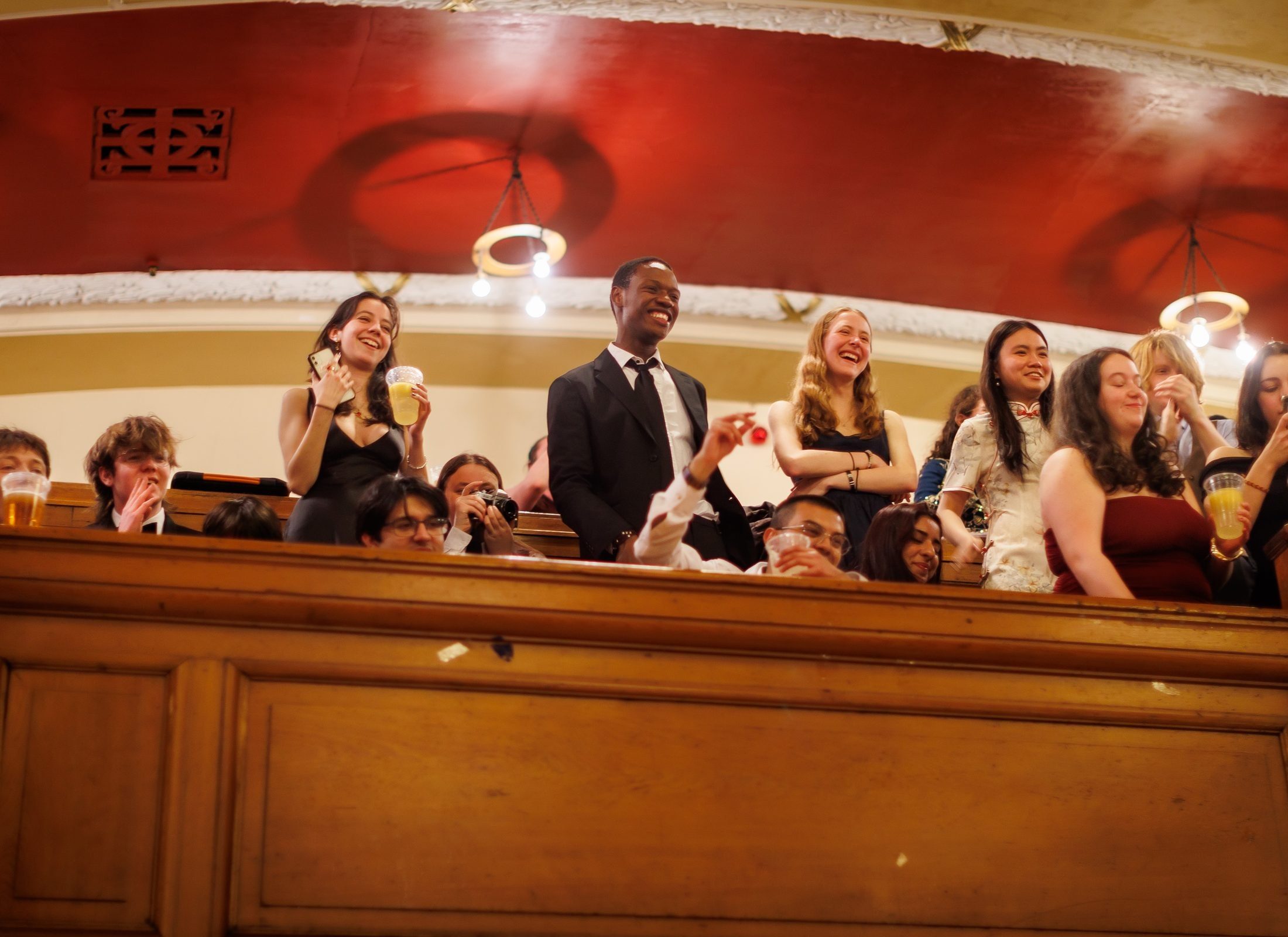 Members in the gallery of the Debating Hall on a union night