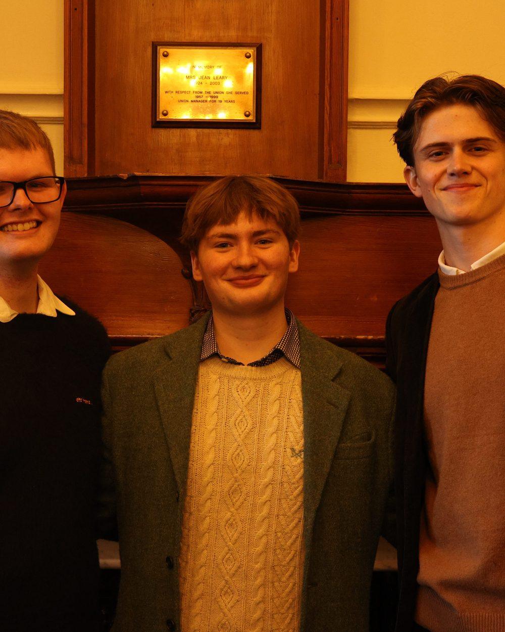 Three EUDU members at Teviot Row House